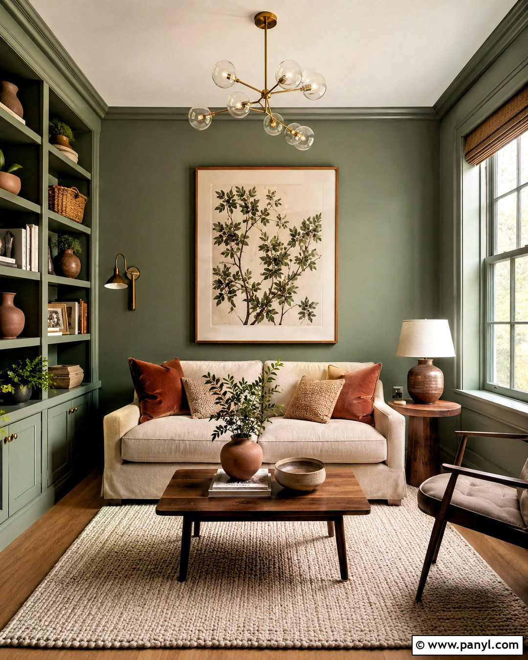 Eucalyptus Green Small Living Room - 20 Wall Colours For Small Living Room Ideas