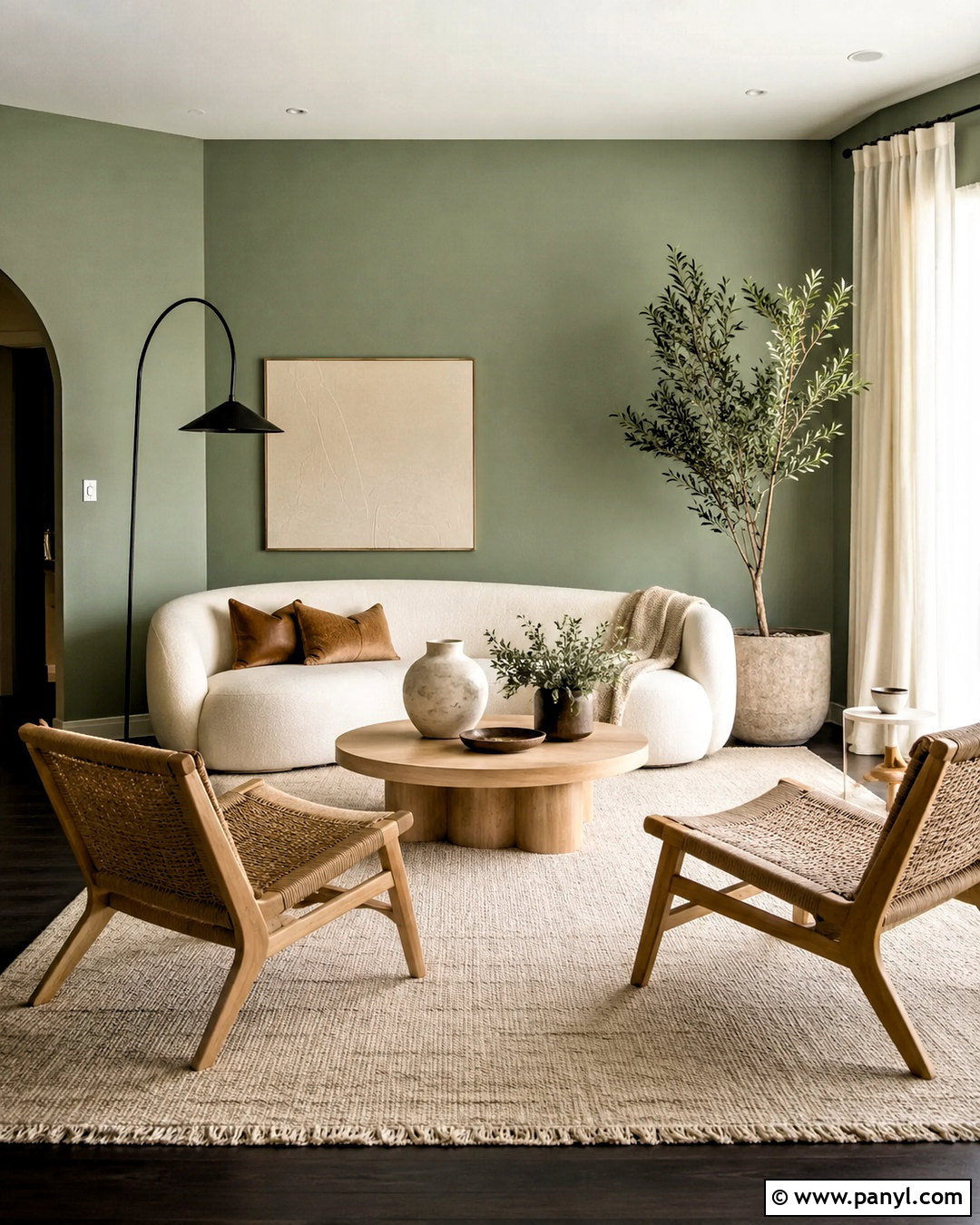 Eucalyptus Green Walls With Dark Wood Floors - 35 wall colors for dark wood floors