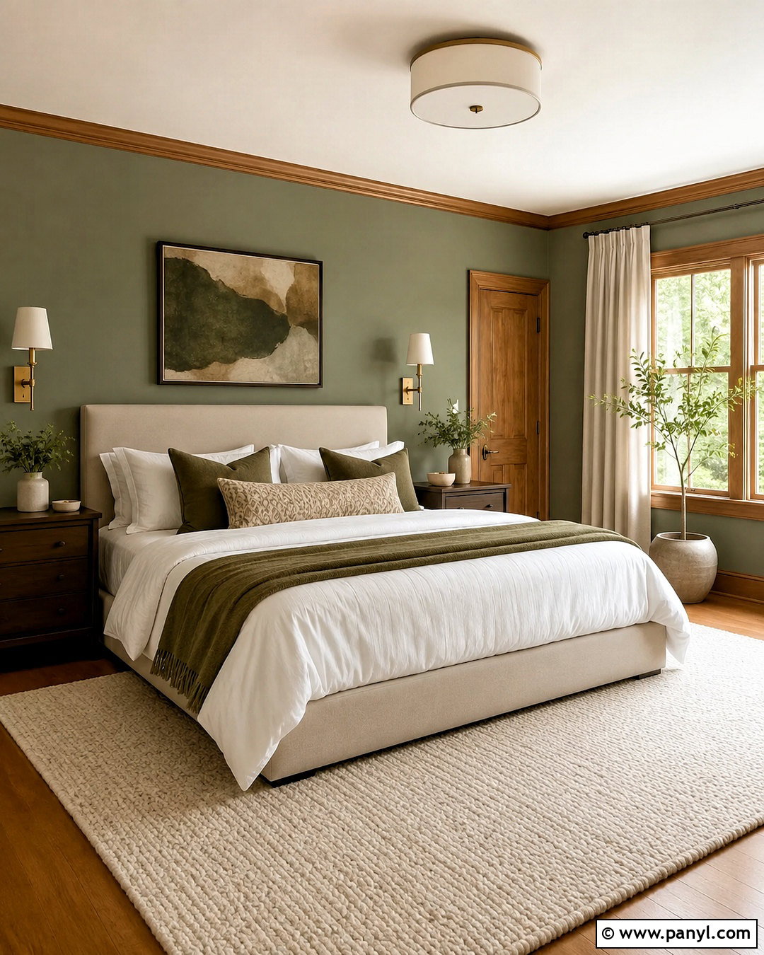 Eucalyptus Green Walls With Oak Trim - 20 Wall Colors For Oak Trim Ideas