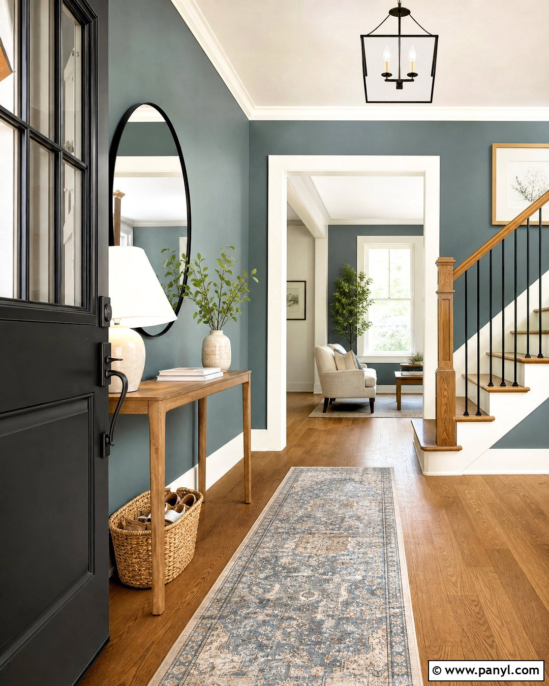 Eventide Entryway With White Trim - 20 sherwin williams eventide ideas