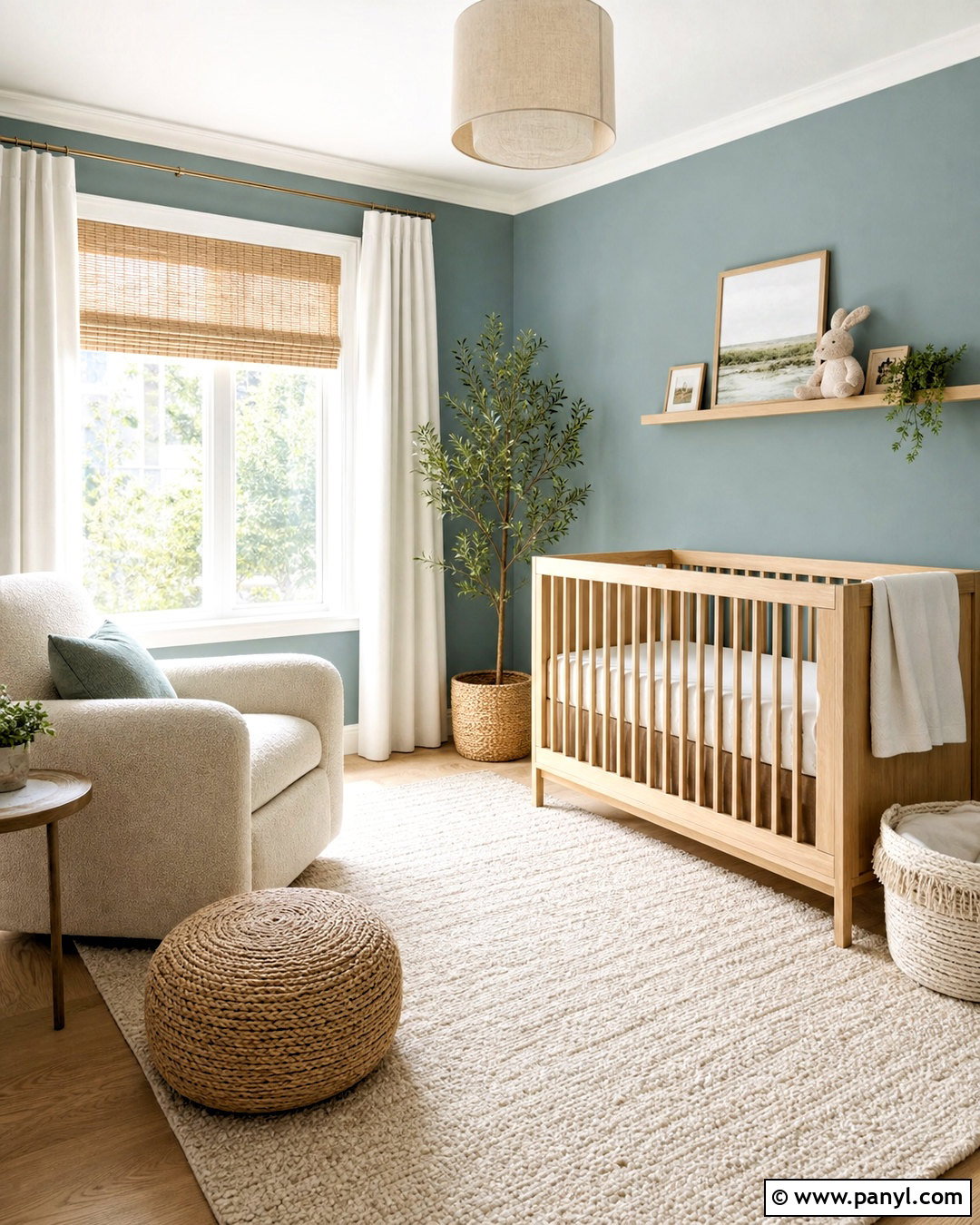 Eventide Nursery With Natural Textures - 20 sherwin williams eventide ideas