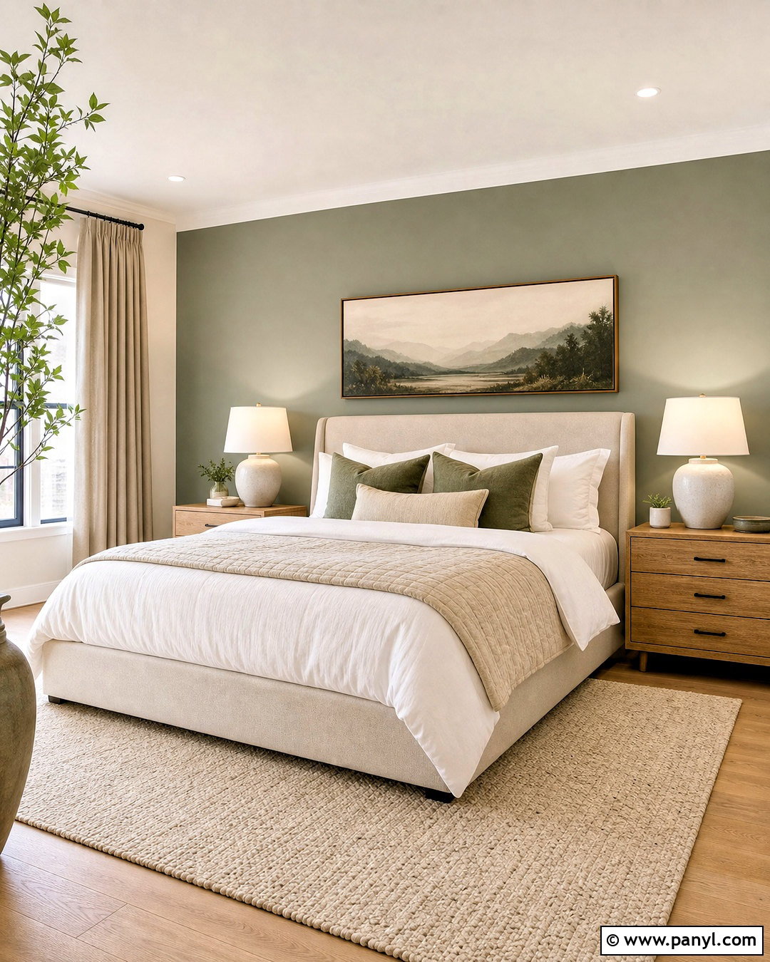 Evergreen Fog Accent Wall Bedroom - 20 evergreen fog sherwin williams bedroom ideas