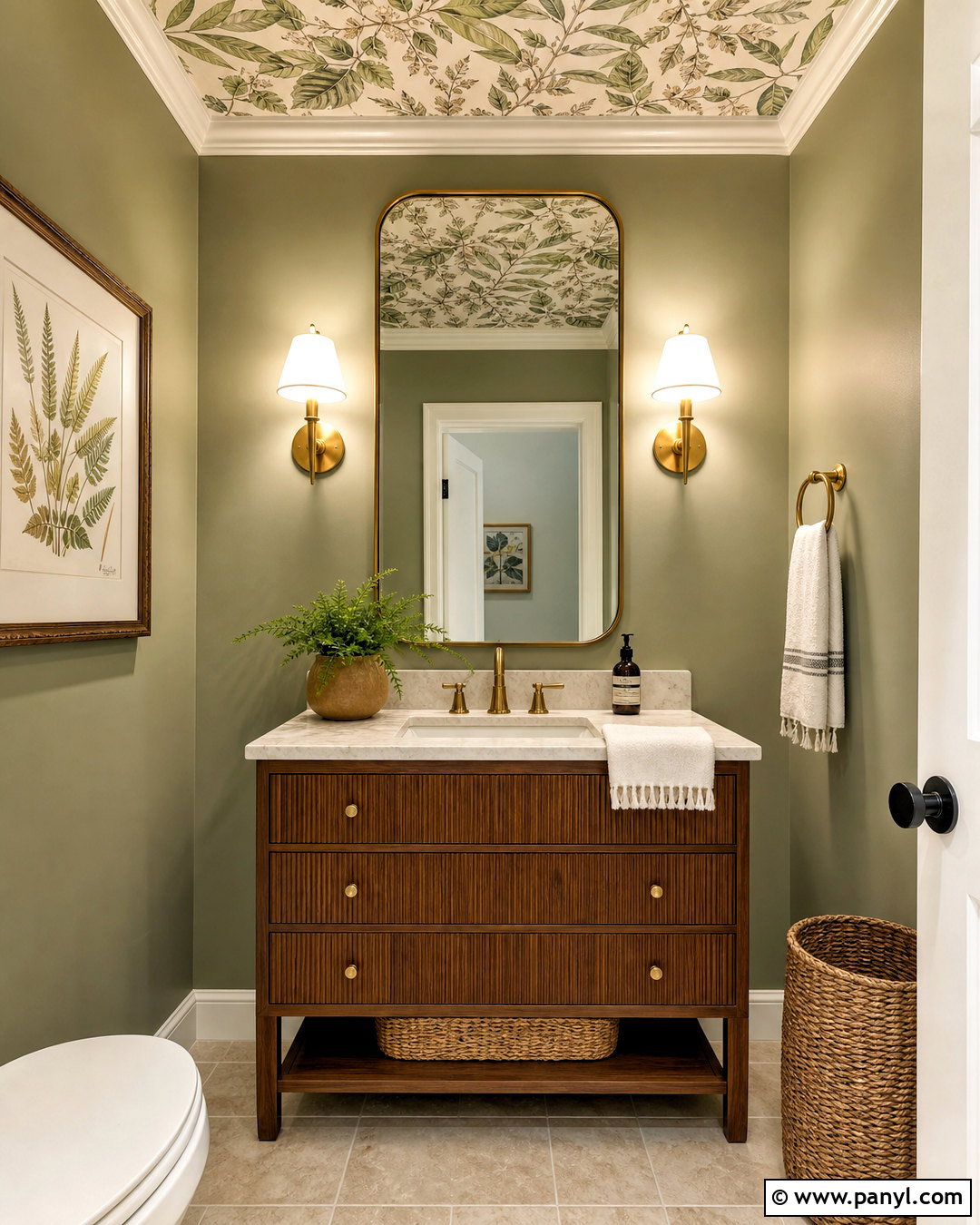Evergreen Fog And Brushed Brass - 20 evergreen fog color palette ideas