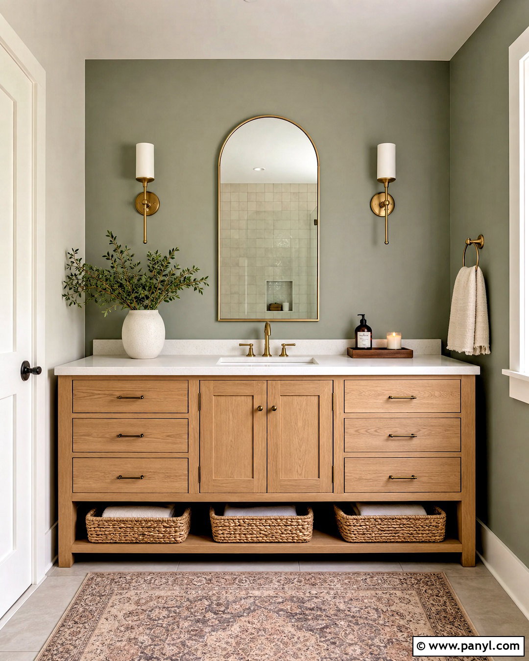 Evergreen Fog Bathroom Vanity Wall - 20 evergreen fog accent wall ideas