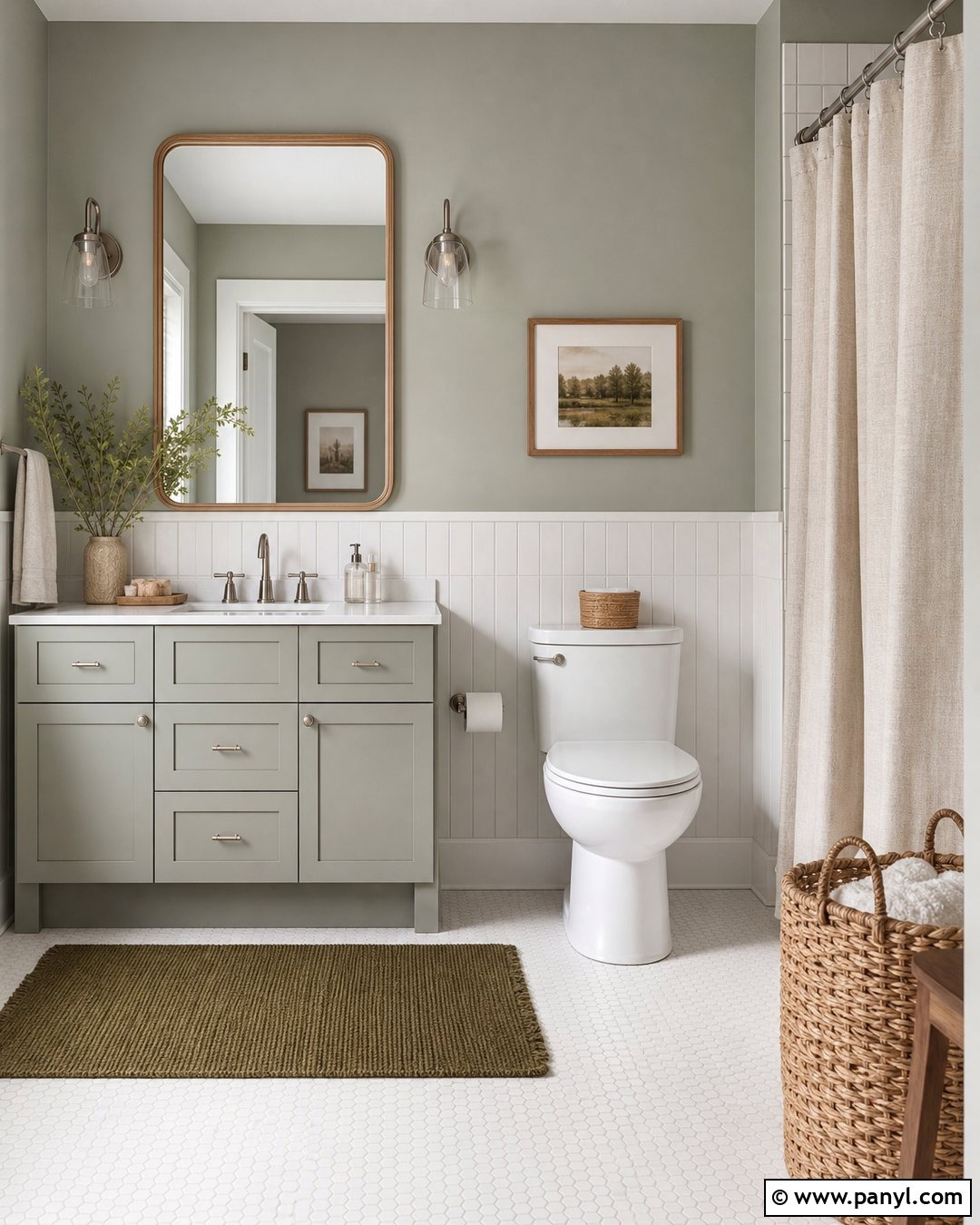 Evergreen Fog Bathroom With White Tile - 20 cornwall slate vs evergreen fog ideas