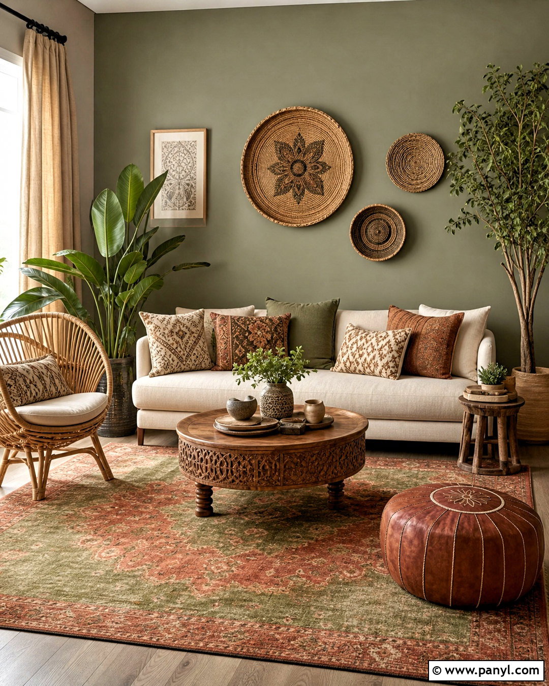 Evergreen Fog Boho Living Room - 20 evergreen fog living room ideas