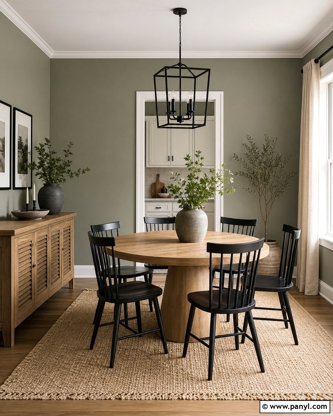 Evergreen Fog Dining Room With Black Accents - 20 cornwall slate vs evergreen fog ideas