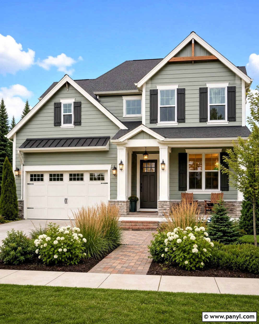 Evergreen Fog Exterior Color Palette - 20 evergreen fog color palette ideas