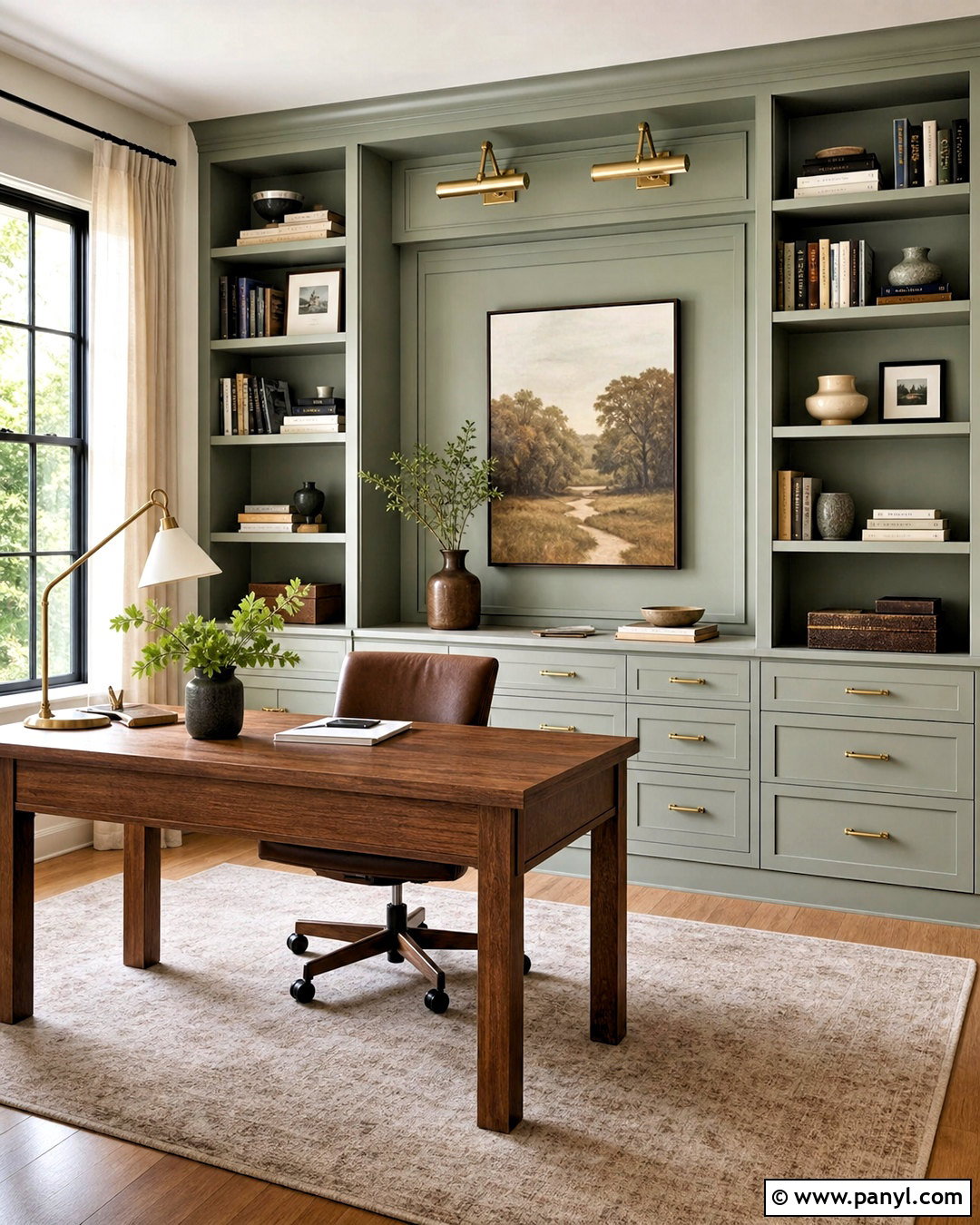 Evergreen Fog Home Office Cabinets - 20 evergreen fog sherwin williams cabinets