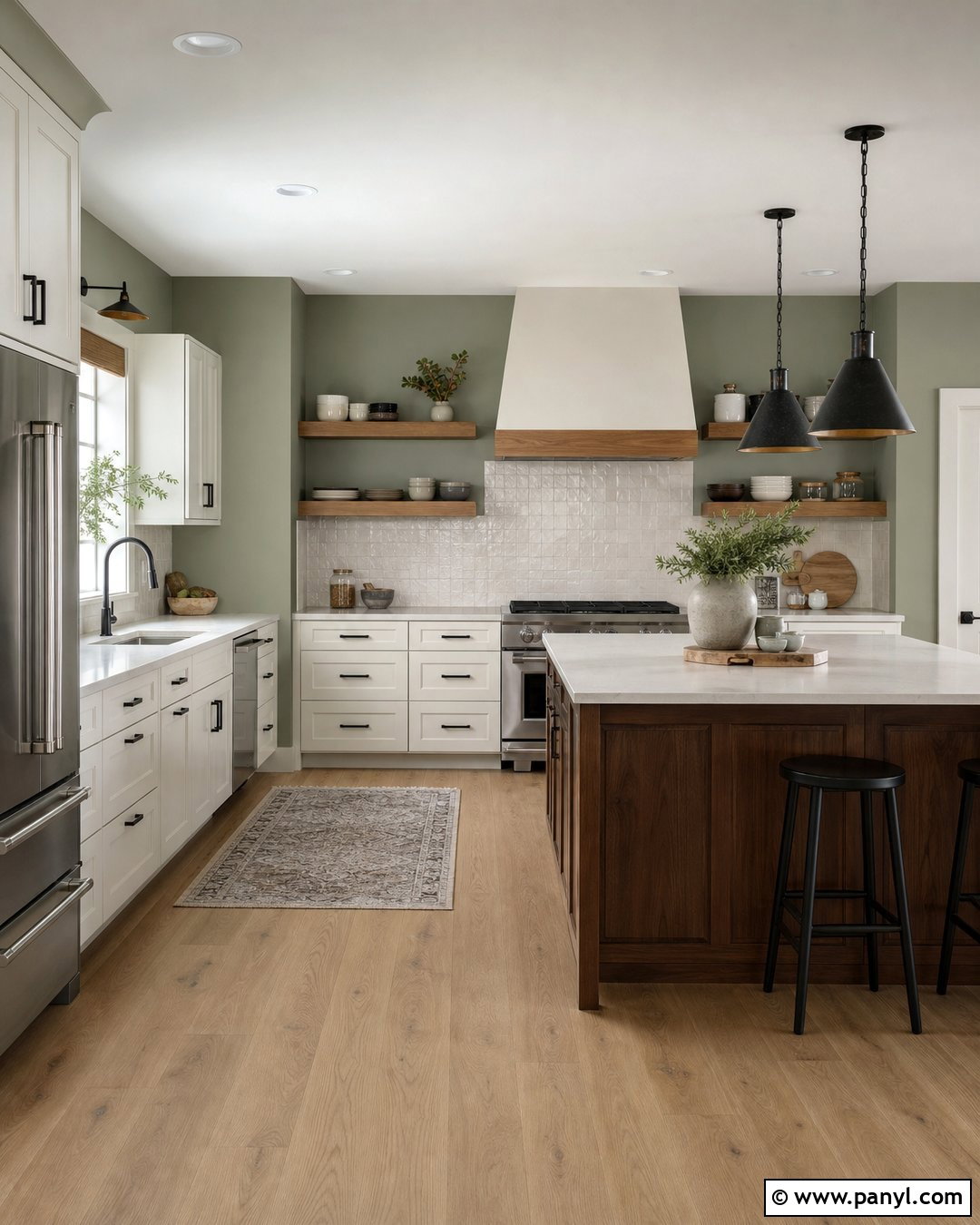 Evergreen Fog Kitchen Walls - 20 Sherwin Williams Kitchen Wall Colors