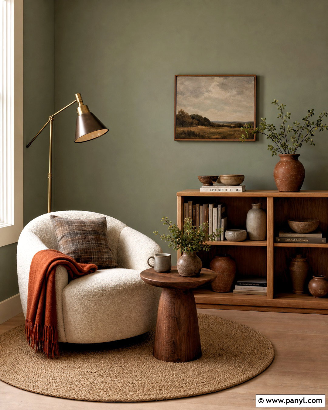 Evergreen Fog Reading Nook Wall - 20 evergreen fog accent wall ideas