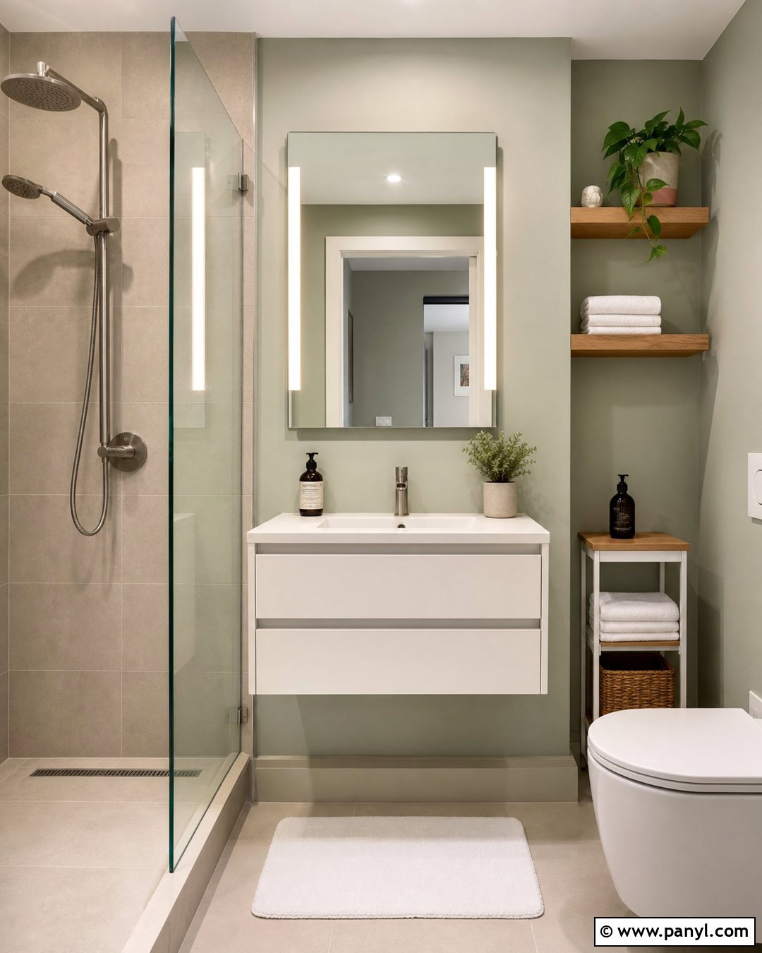 Evergreen Fog Small Bathroom - 30 Evergreen Fog Sherwin Williams Bathroom Ideas