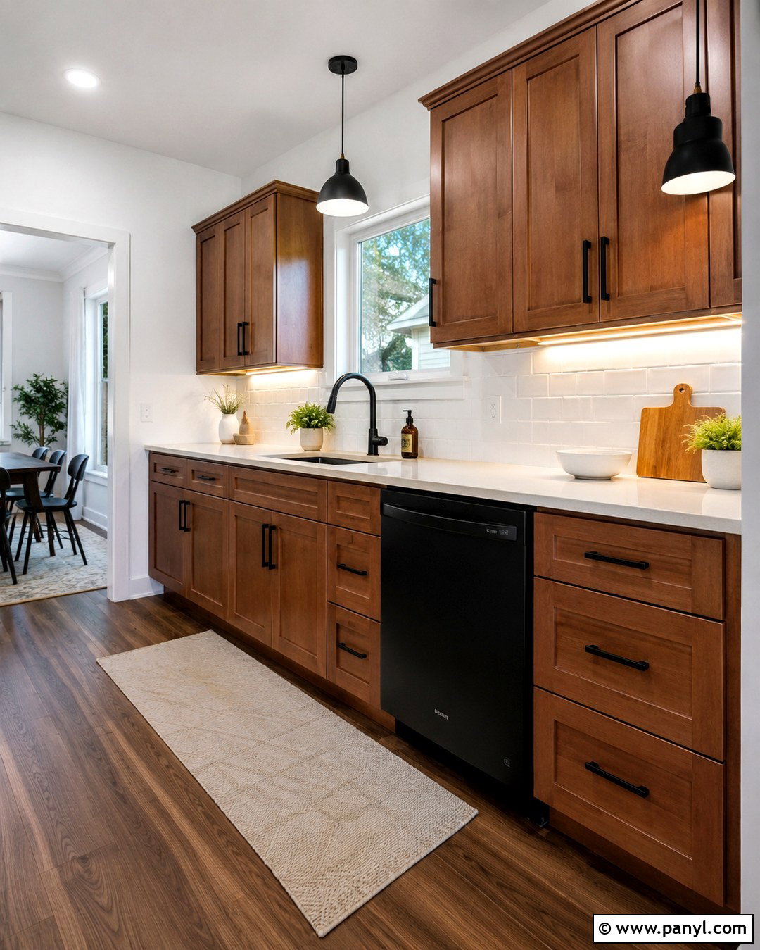 Existing Brown Cabinets With Updated Finishes - 20 White Walls Brown Cabinets