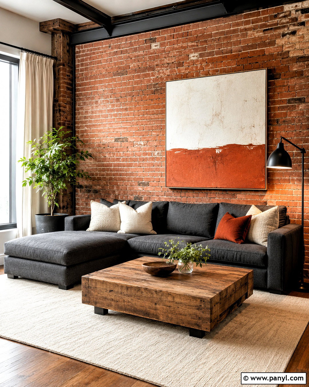 Exposed Brick Living Room Wall - 20 living room wall designs