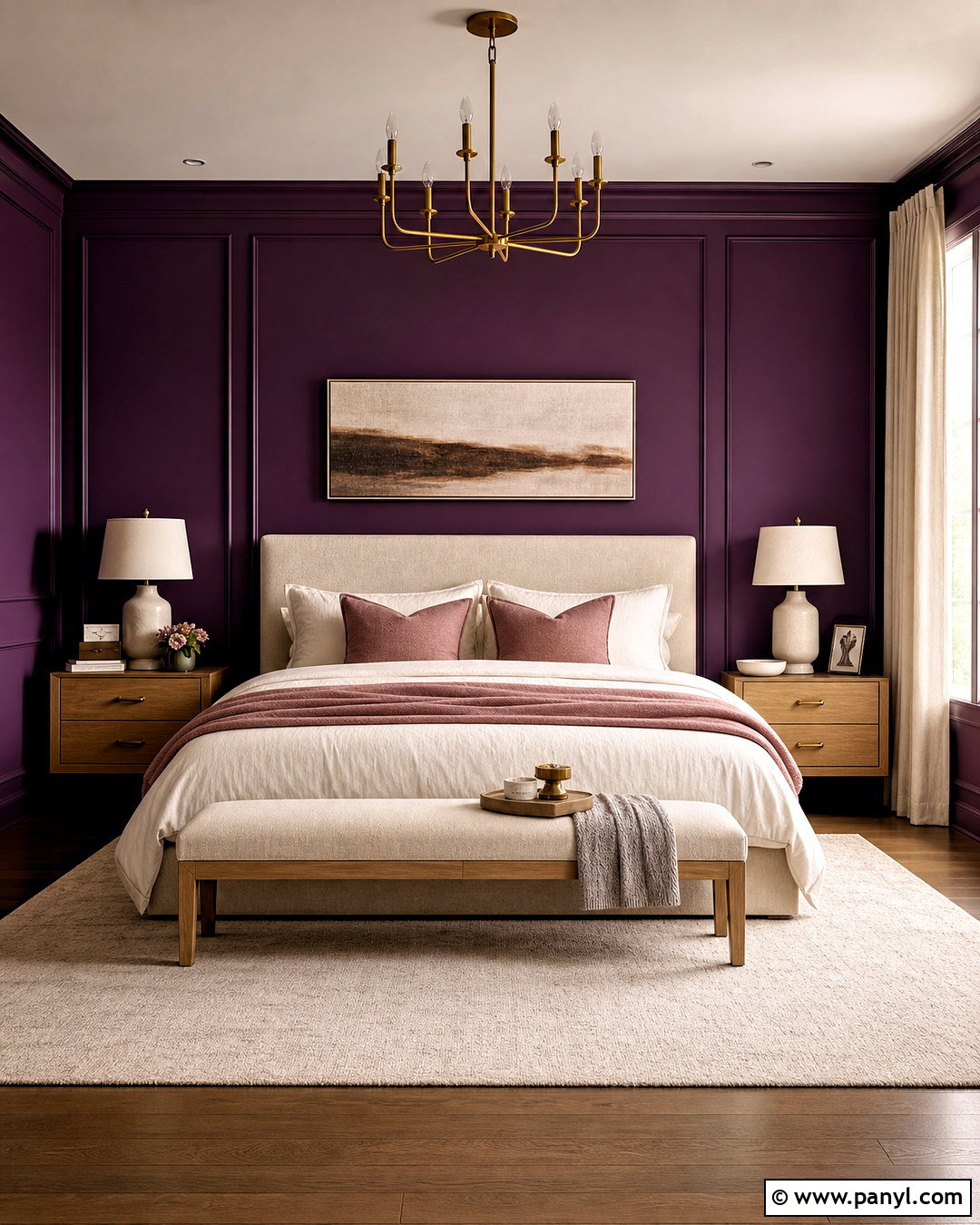 Expressive Plum Purple Bedroom - 20 royal purple paint colors