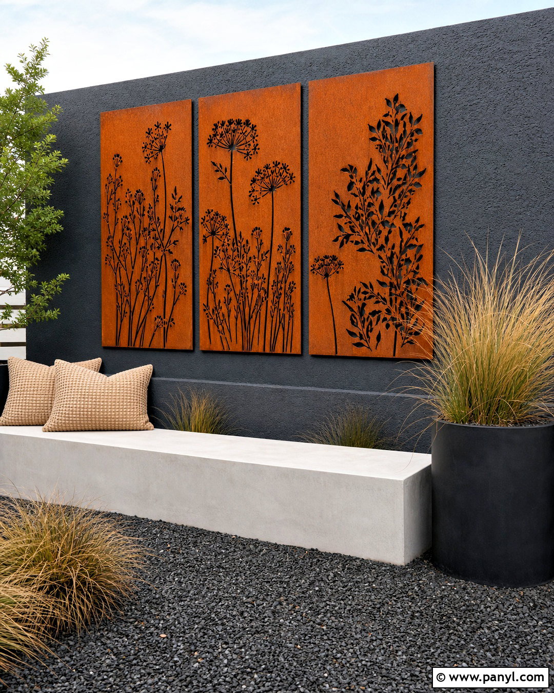Exterior Wall Corten Steel Screen - 20 exterior wall decor ideas