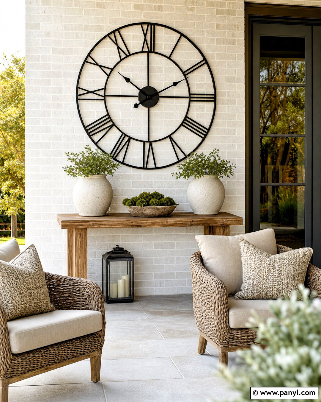 Exterior Wall Oversized Clock - 20 exterior wall decor ideas