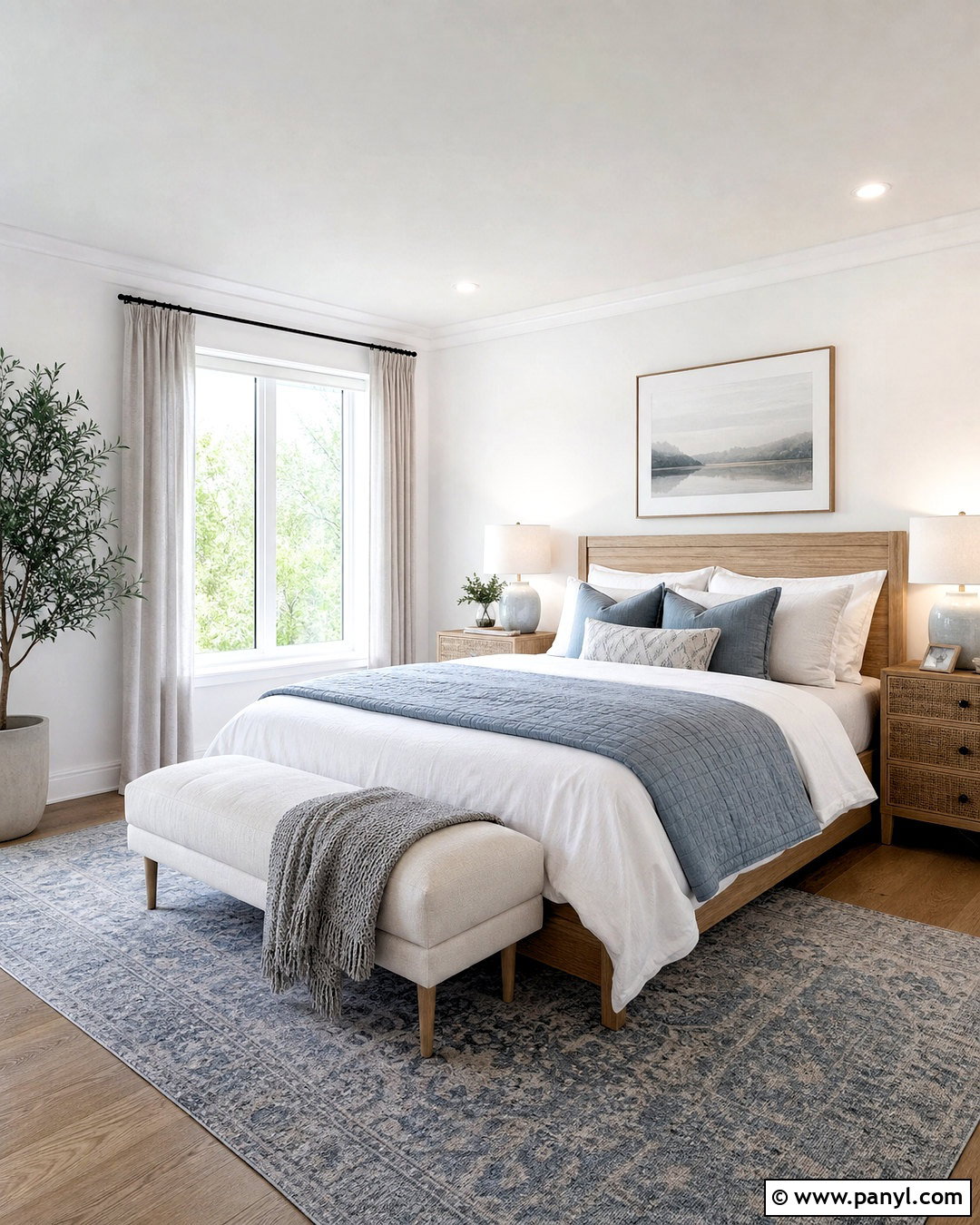 Extra White Bedroom With Soft Blue - 20 extra white sherwin williams ideas