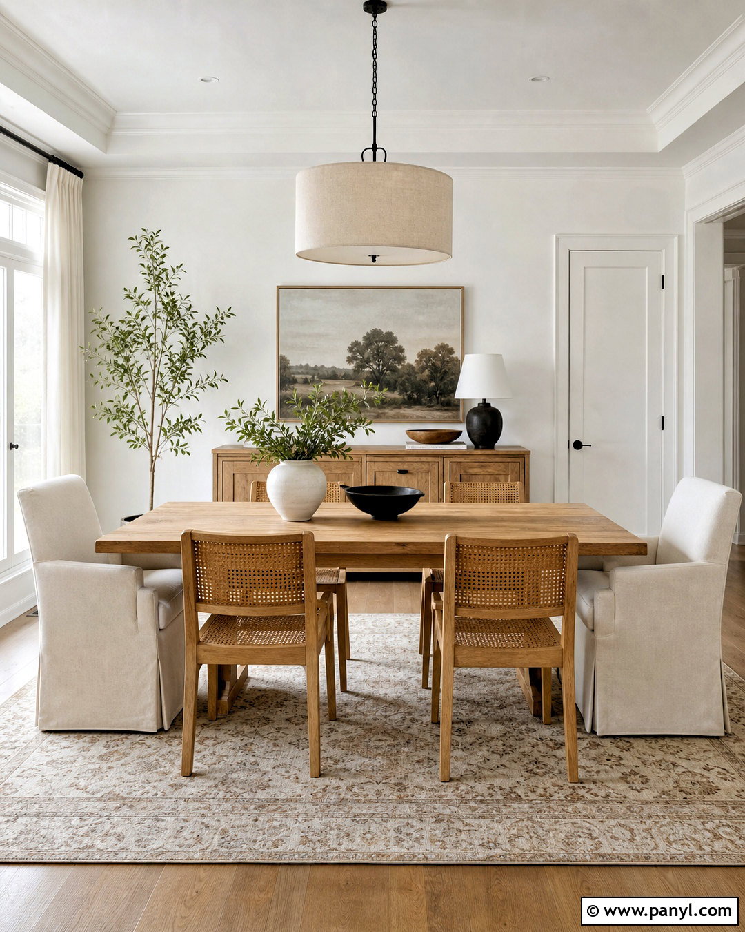 Extra White Dining Room With Natural Oak - 20 extra white sherwin williams ideas