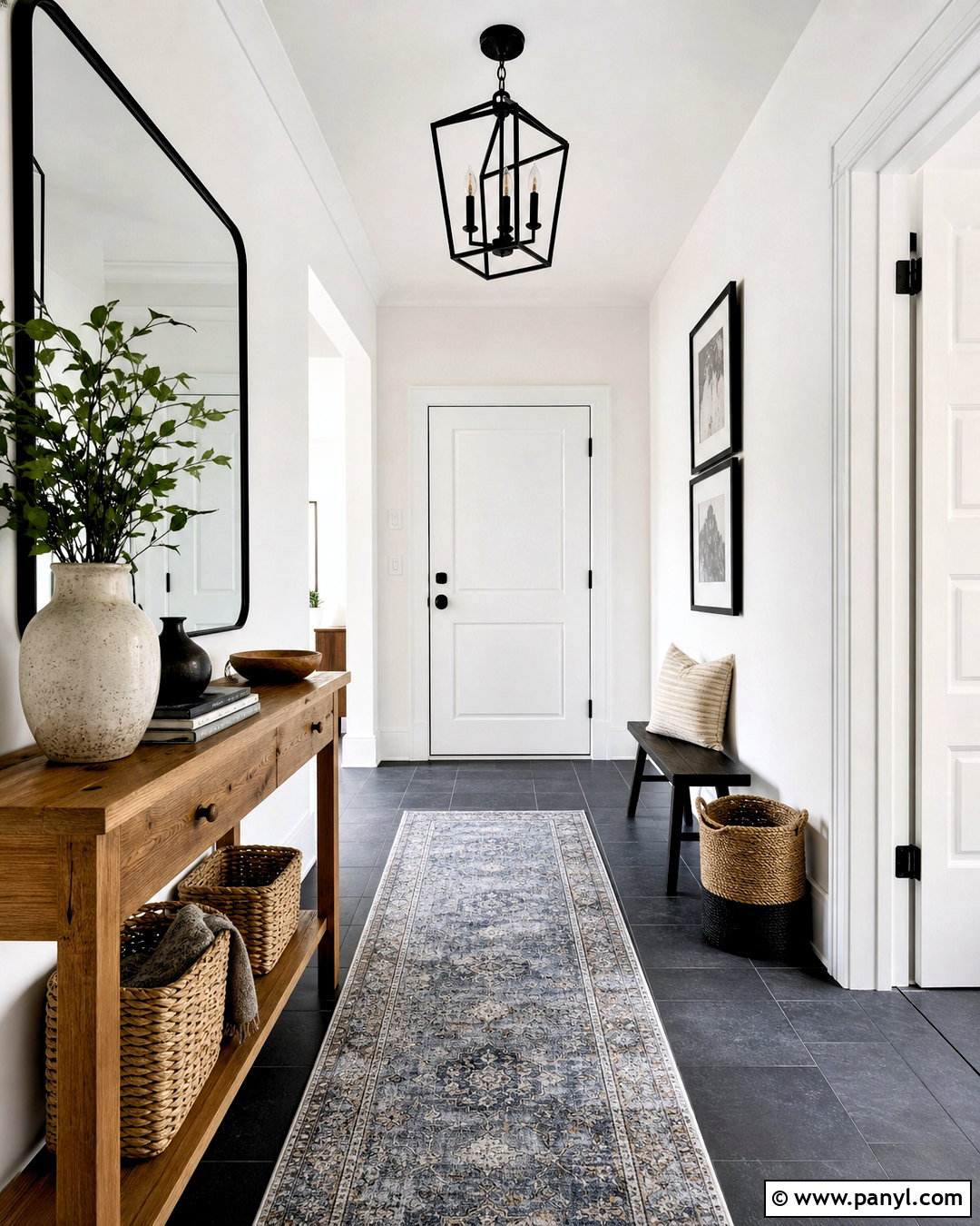 Extra White Entryway With Dark Flooring - 20 extra white sherwin williams ideas
