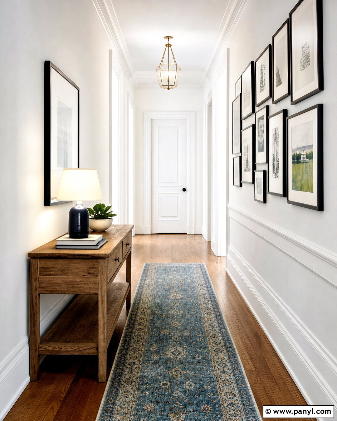 Extra White Hallway With Gallery Wall - 20 extra white sherwin williams ideas
