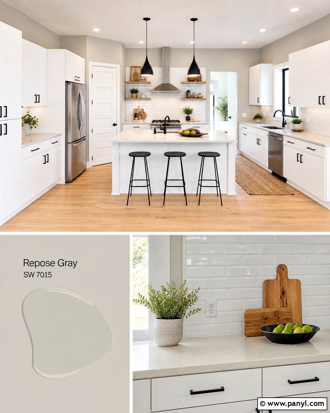 Extra White Kitchen With Repose Gray - 20 repose gray coordinating colors