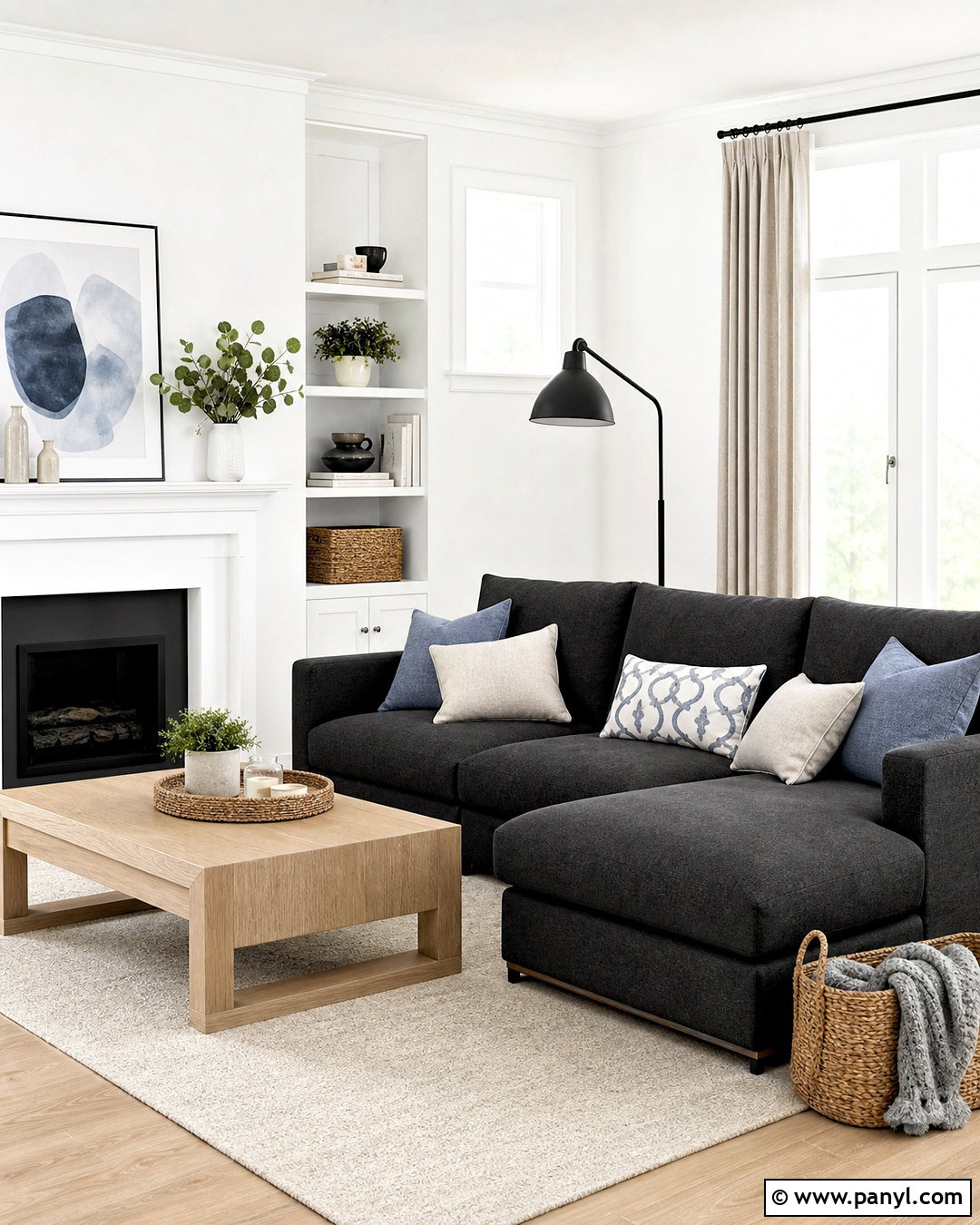 Extra White Living Room With Black Accents - 20 extra white sherwin williams ideas