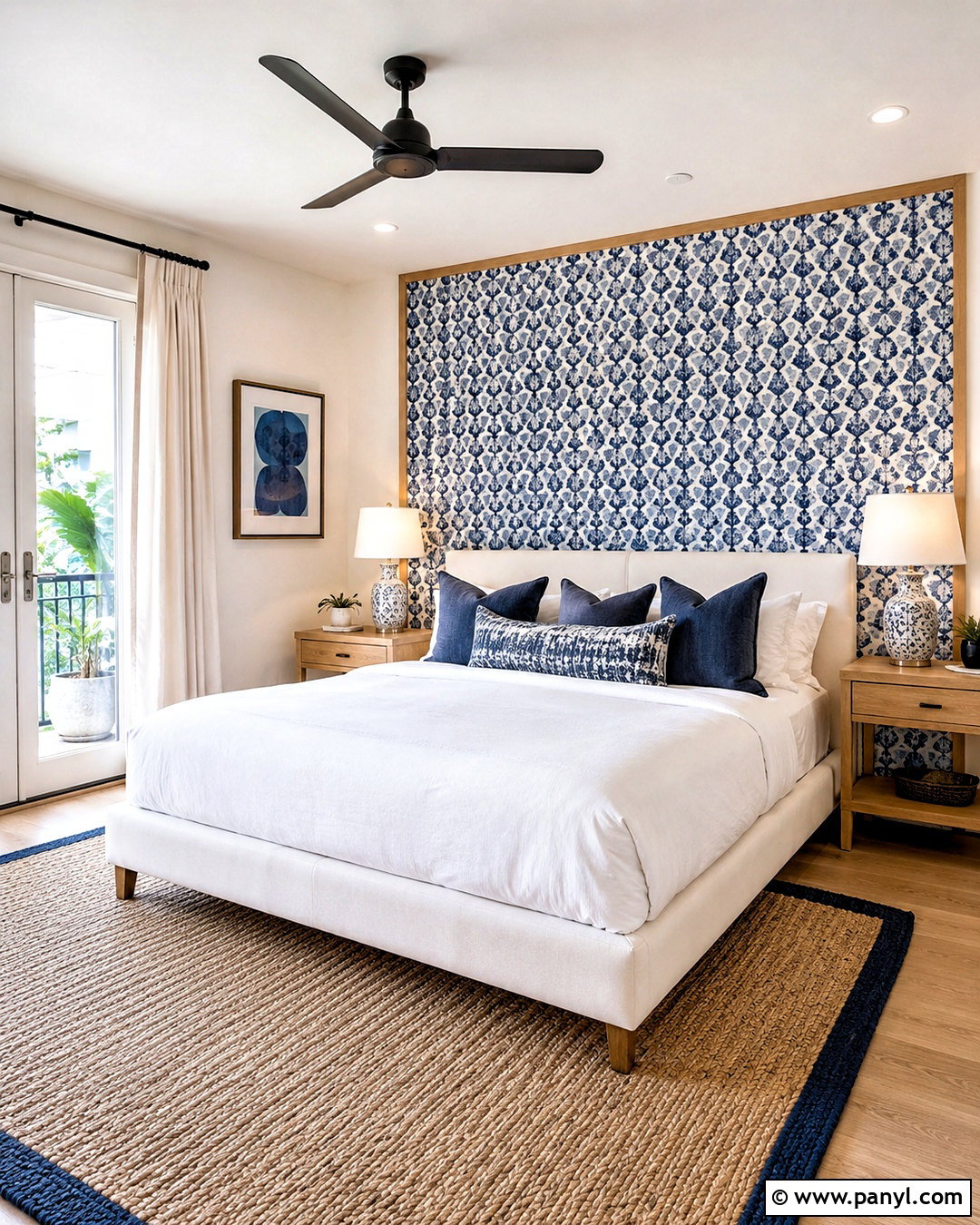 Fabric Accent Wall - 20 diy accent wall ideas