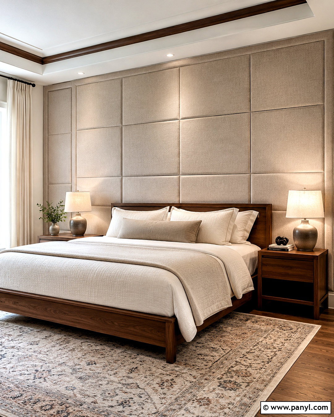 Fabric Panel Accent Wall - 20 diy accent wall bedroom ideas