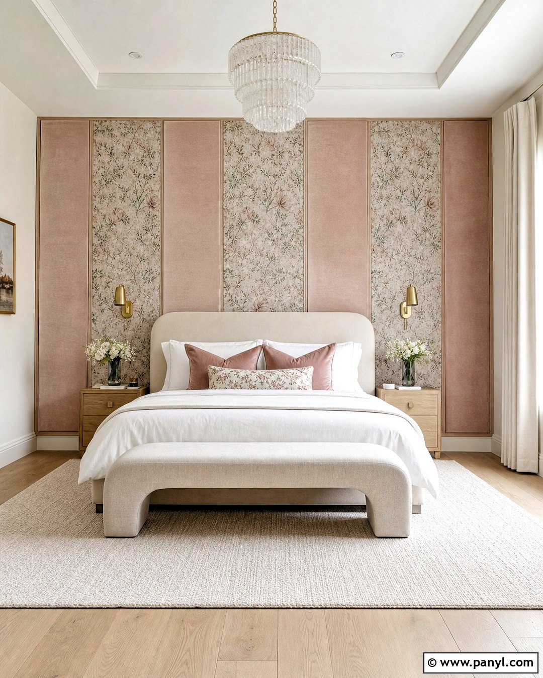 Fabric Panel Accent Wall - 20 cute accent wall ideas