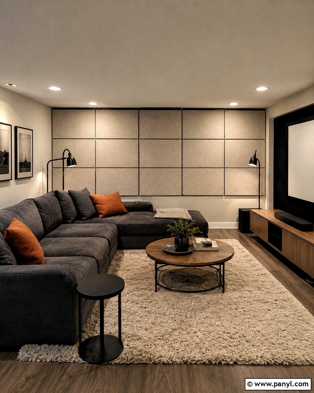 Fabric Panel Basement Walls - 20 cheap basement wall ideas