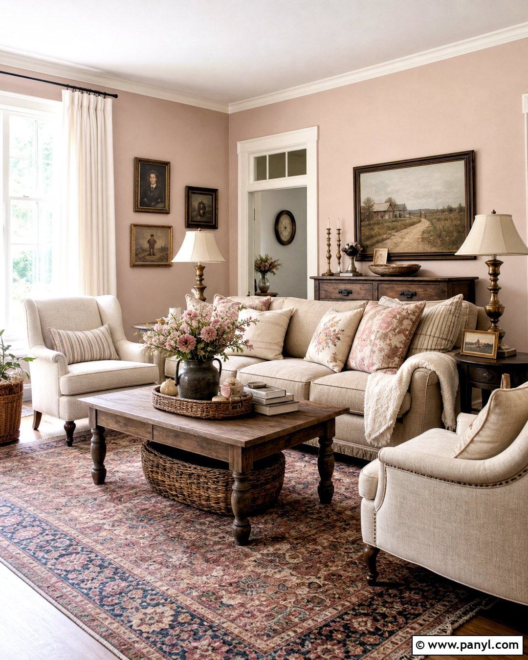 Faded Blush Farmhouse Living Room Paint - 20 farmhouse living room paint colors