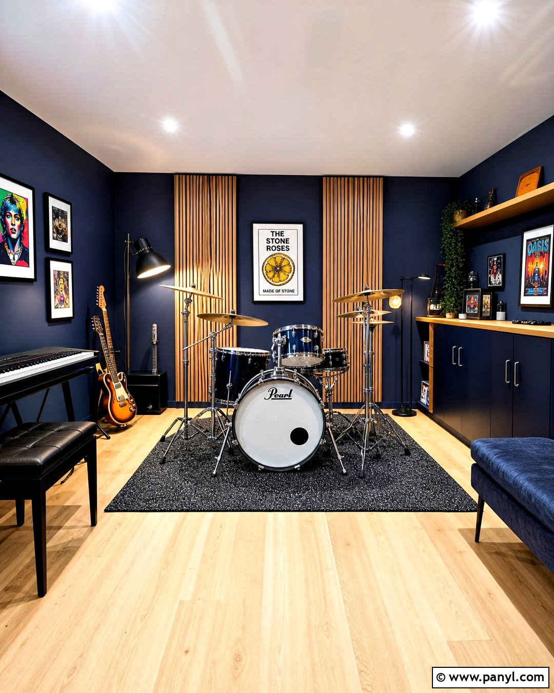 Family Drum Music Room - 20 family music room ideas