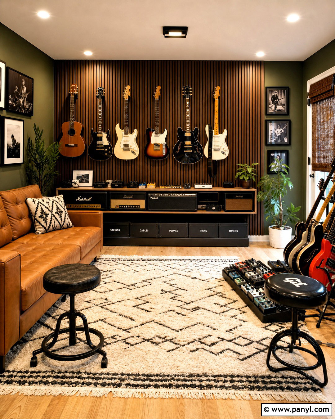 Family Guitar Music Room - 20 family music room ideas