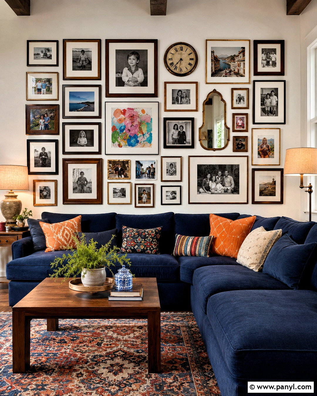 Family Photo Gallery Wall - 20 maximalist gallery wall ideas