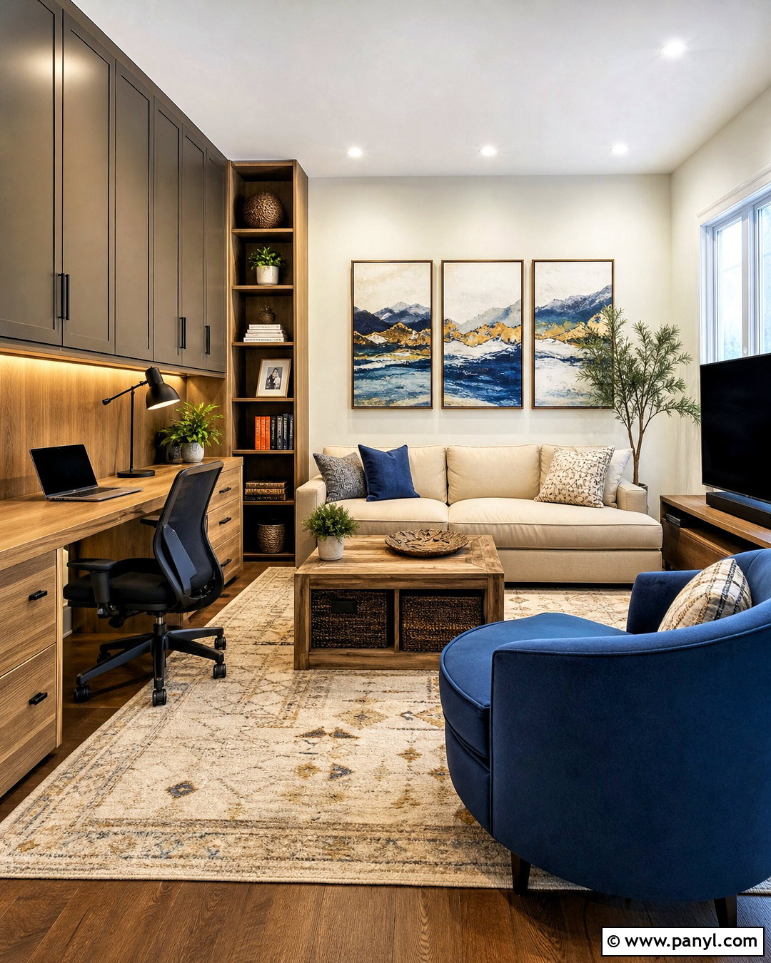 Family Room With Home Office - 20 family room design ideas