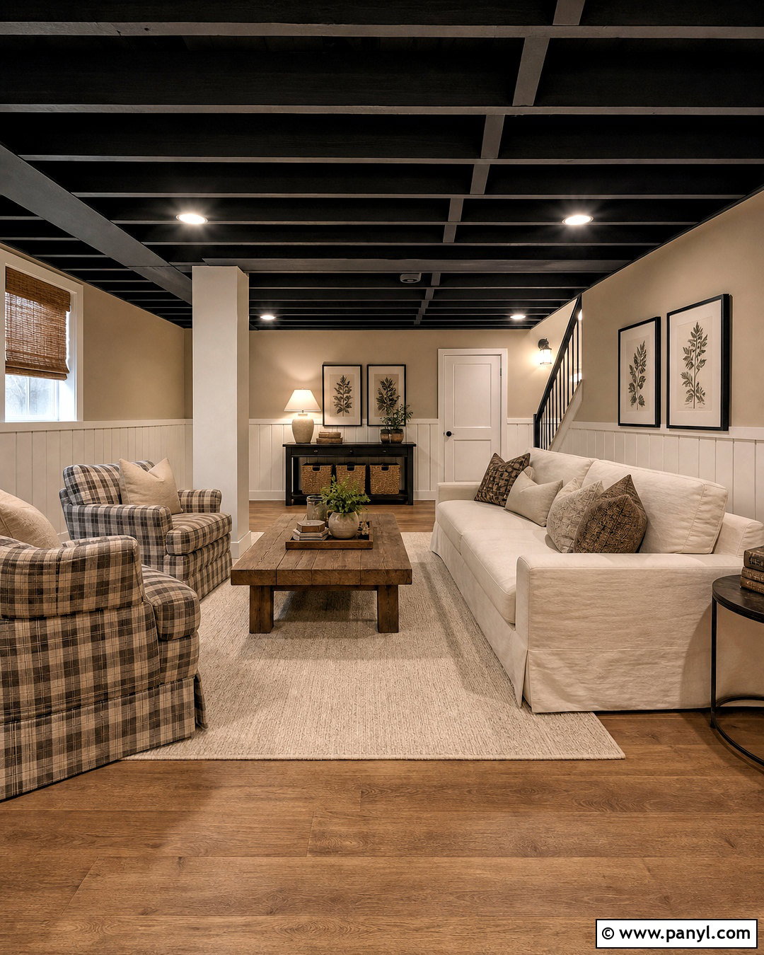 Farmhouse Basement With Black Ceiling - 20 basement with black ceiling ideas
