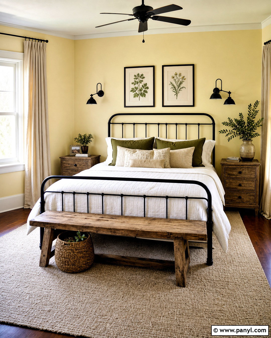 Farmhouse Bedroom With Pale Yellow Walls - 20 pale yellow bedroom walls