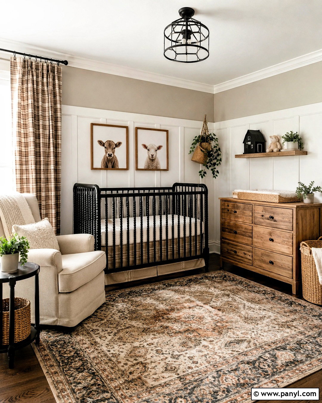 Farmhouse Black Crib Nursery - 20 black crib nursery ideas