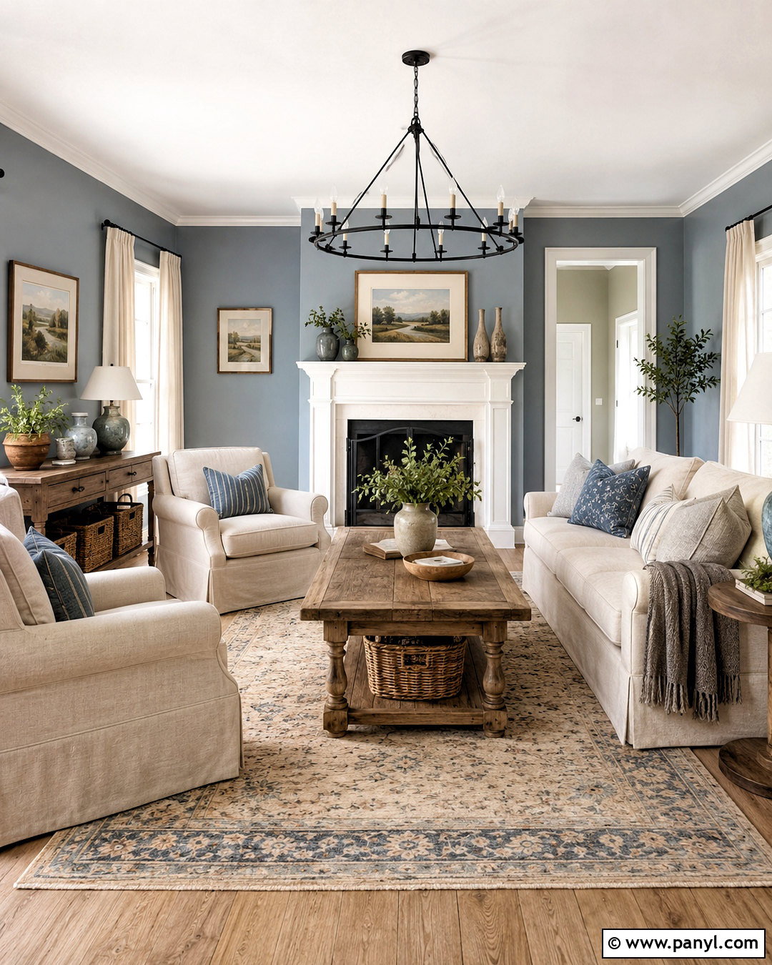 Farmhouse Blue Gray Living Room Walls - 20 blue gray living room walls