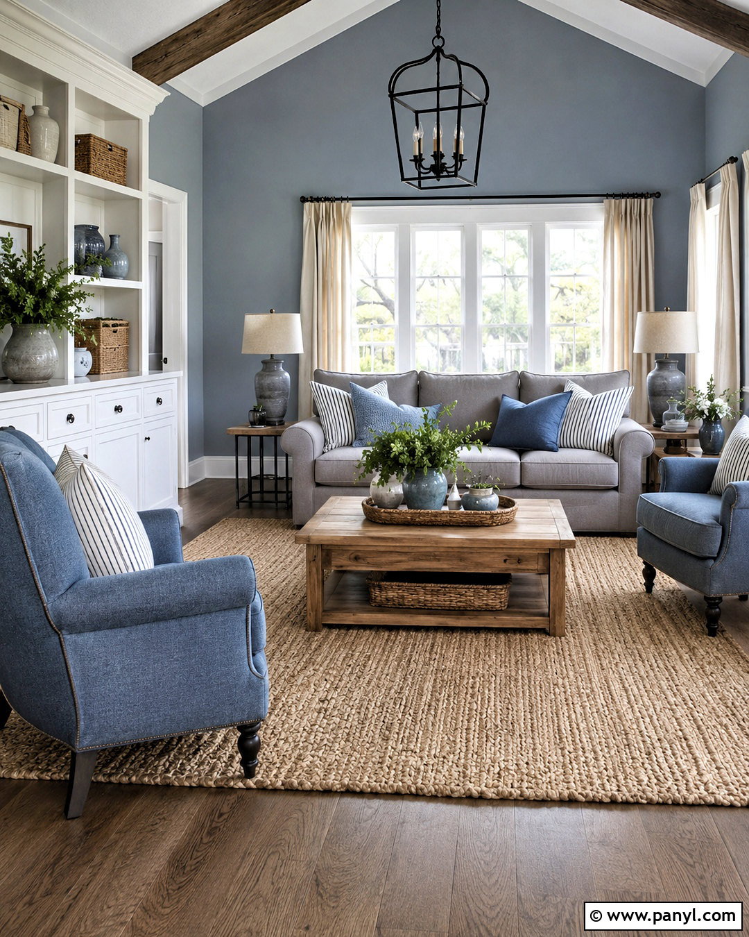 Farmhouse Blue Gray Living Room - 20 blue gray living room ideas