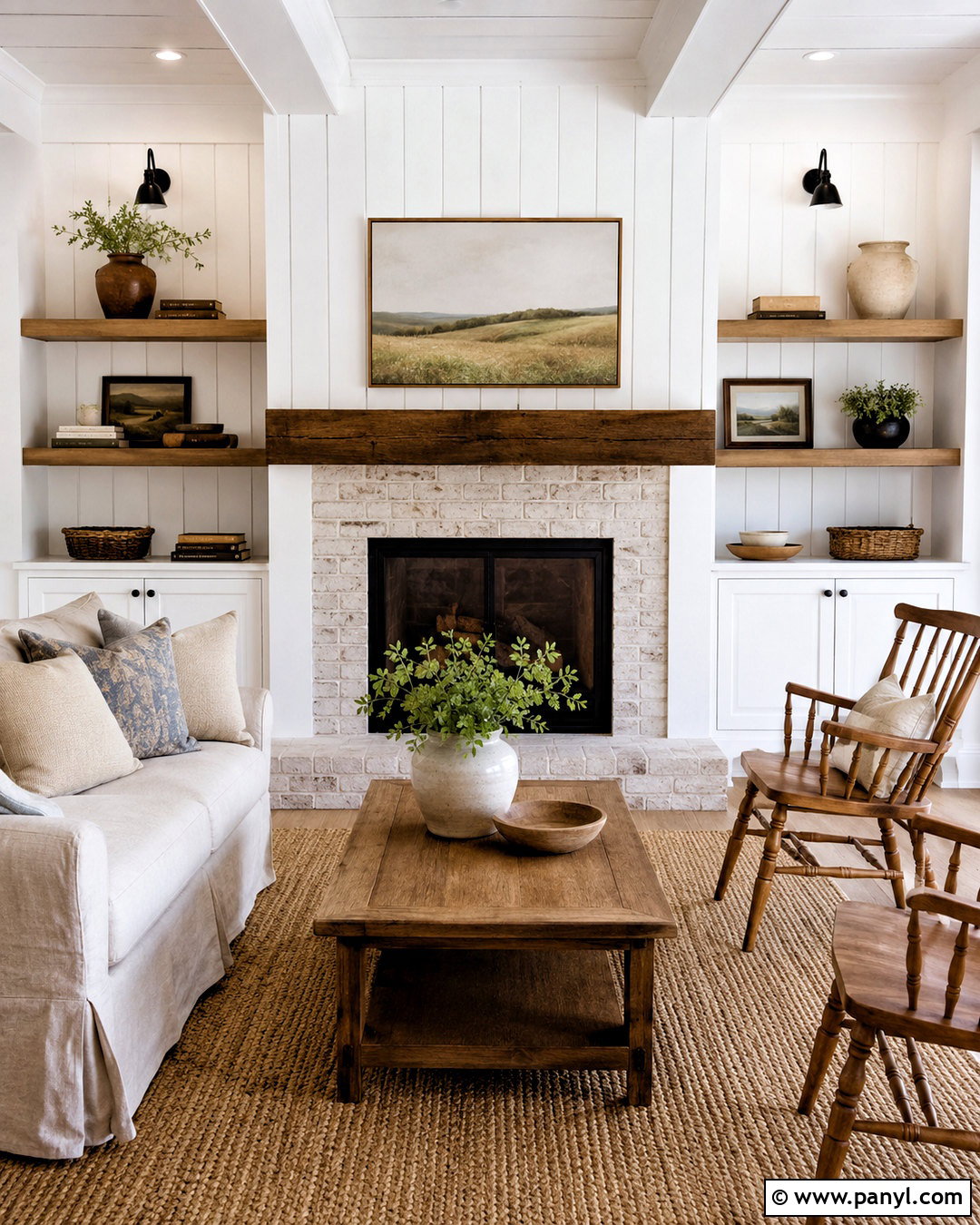 Farmhouse Board And Batten Fireplace Wall - 20 board and batten fireplace wall ideas