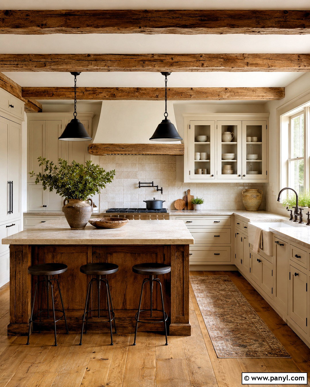 Farmhouse Brown And Beige Kitchen - 20 brown and beige kitchen ideas