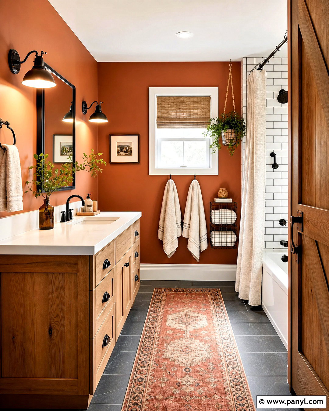 Farmhouse Burnt Orange Bathroom - 20 burnt orange bathroom ideas