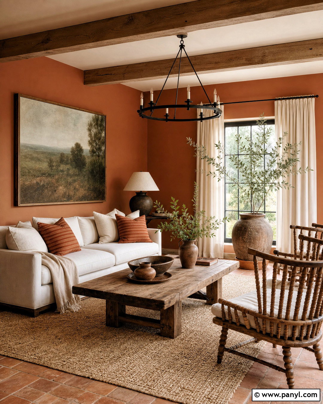 Farmhouse Burnt Orange Living Room Wall - 20 burnt orange living room walls