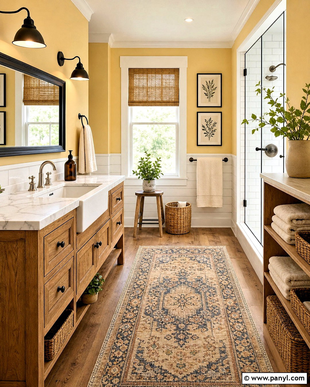 Farmhouse Butter Yellow Bathroom - 20 butter yellow bathroom ideas