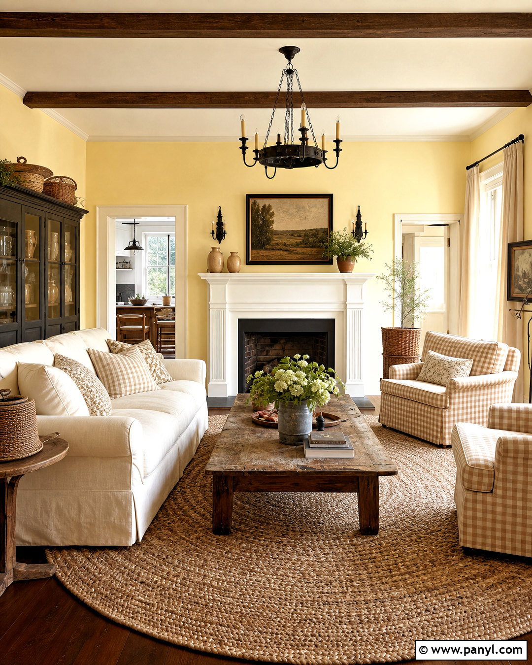 Farmhouse Butter Yellow Living Room - 20 butter yellow living room ideas