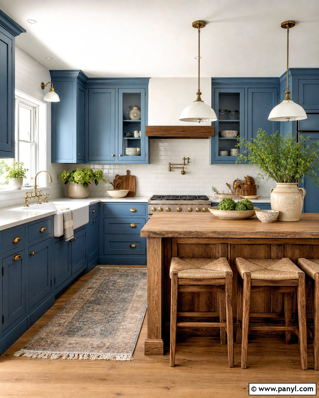 Farmhouse Coastal Blue Kitchen - 20 coastal blue kitchen ideas