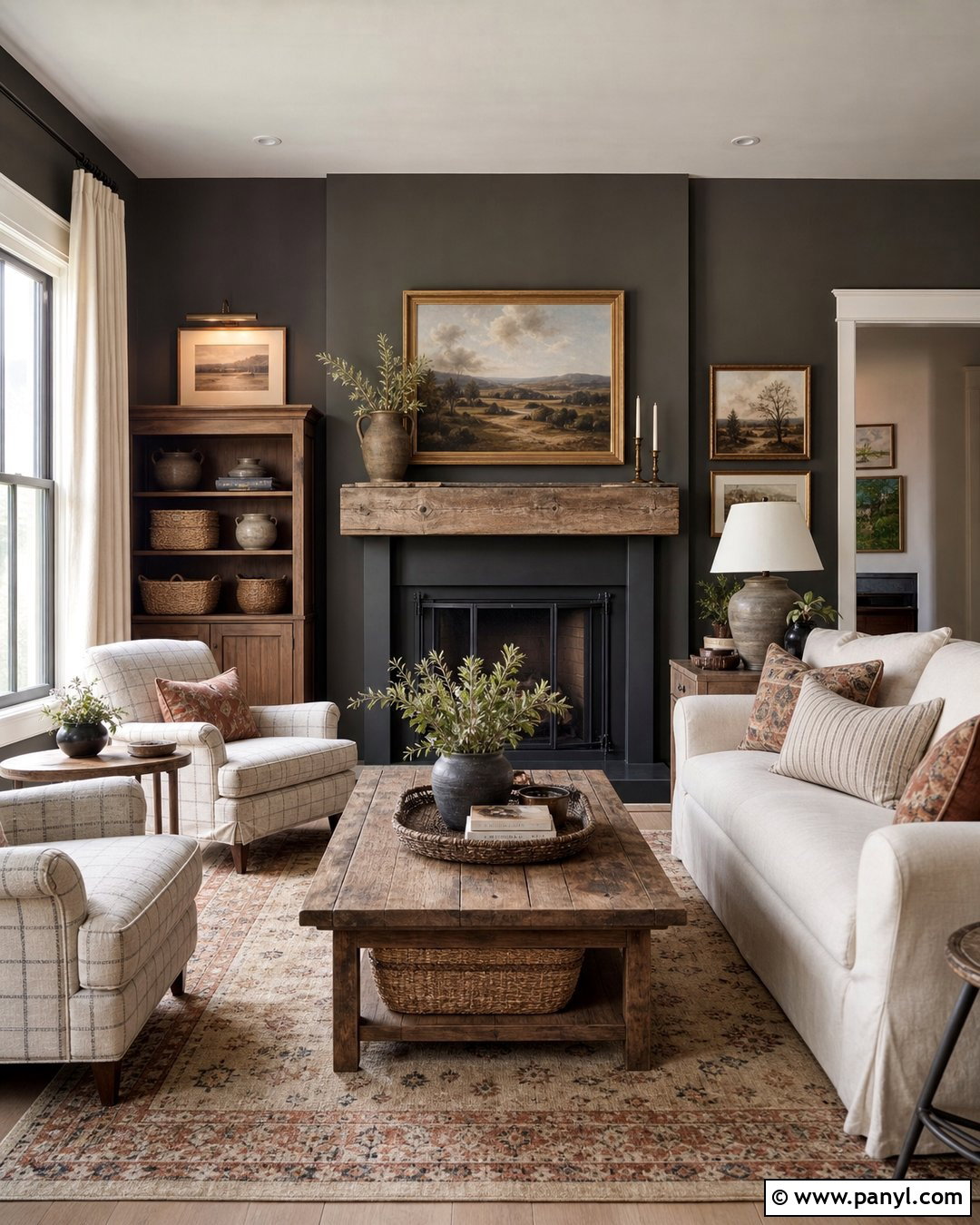 Farmhouse Dark Grey Living Room Walls - 30 Dark Grey Living Room Walls