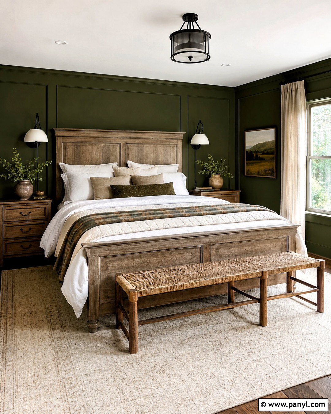Farmhouse Dark Wall Bedroom - 20 dark wall bedroom ideas